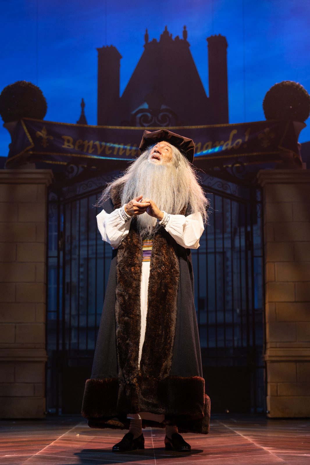 David Garrison as Leonardo da Vinci in Ever After. Photo: Brennen Russell for The Phoenix Theatre Company.