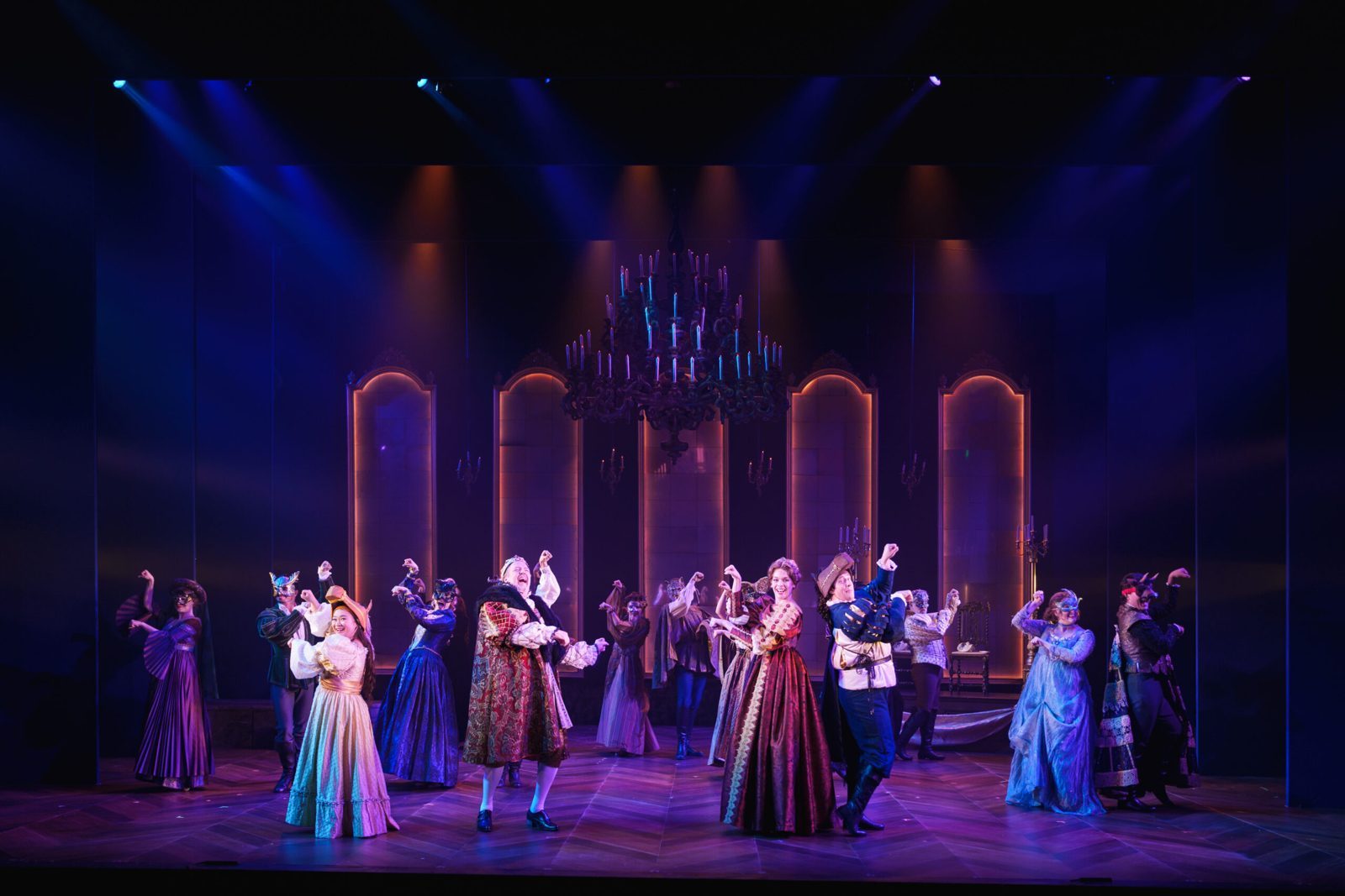 The company of Ever After in a full-stage number at The Phoenix Theatre Company. Photo: Bailey Crawford for The Phoenix Theatre Company.